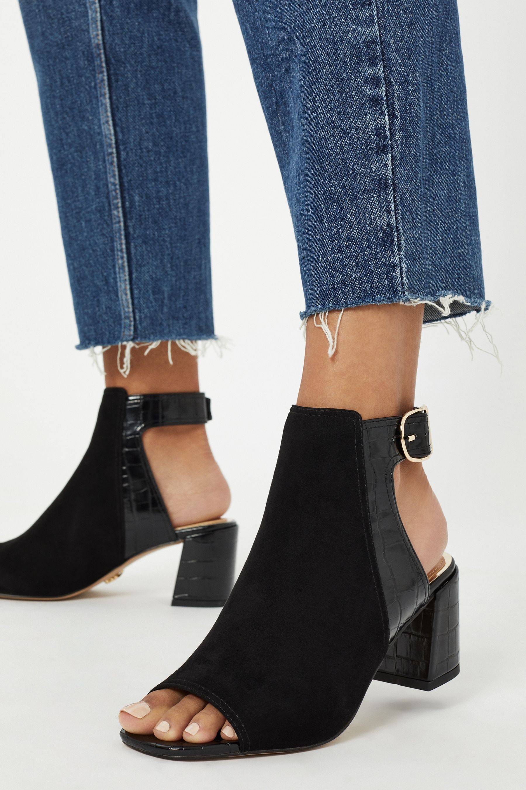 Wide fit open toe boots cheap