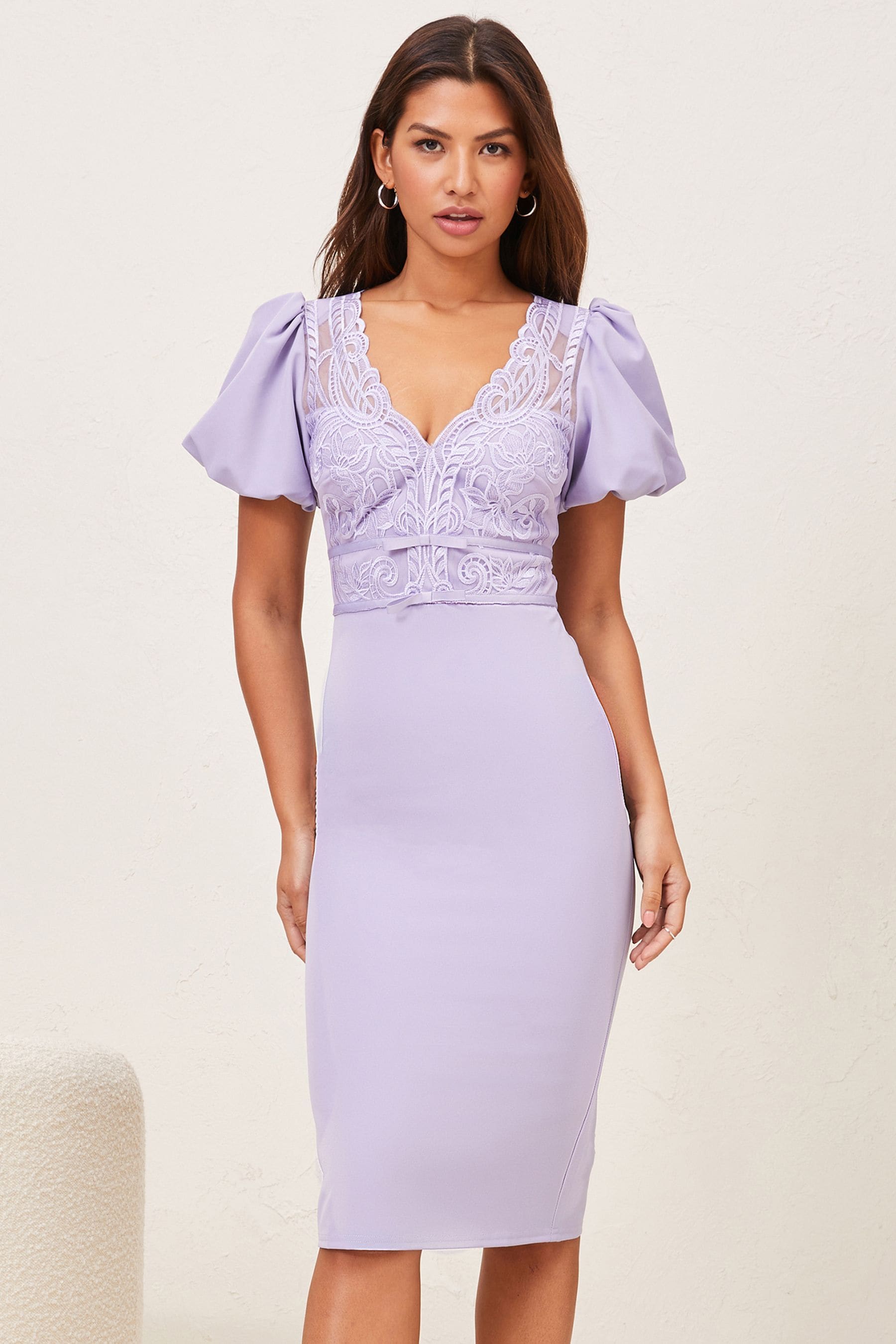 Fashion lipsy purple lace dress