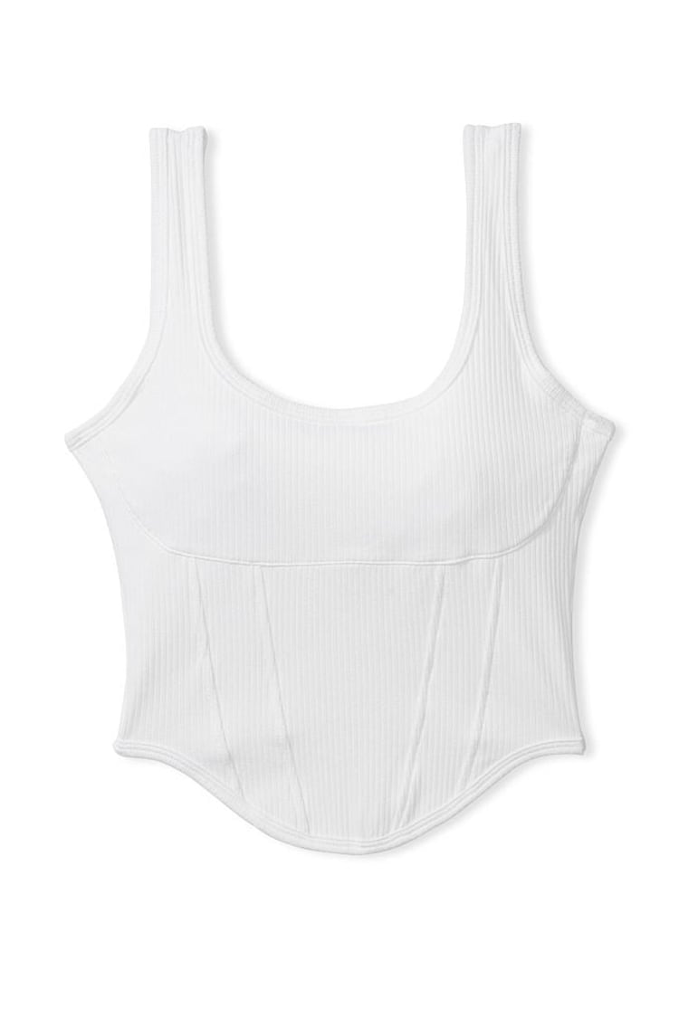 Victoria's Secret PINK Optic White Cotton Corset Bralette - Image 4 of 4