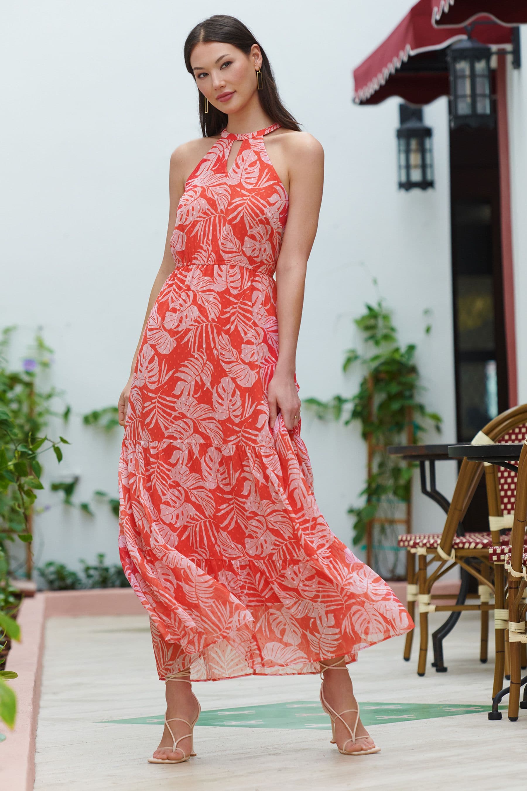 Tropical chiffon dress 2025