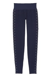 Victoria's Secret PINK Midnight Navy Blue Checkered Seamless Workout Legging Shine - Image 4 of 5
