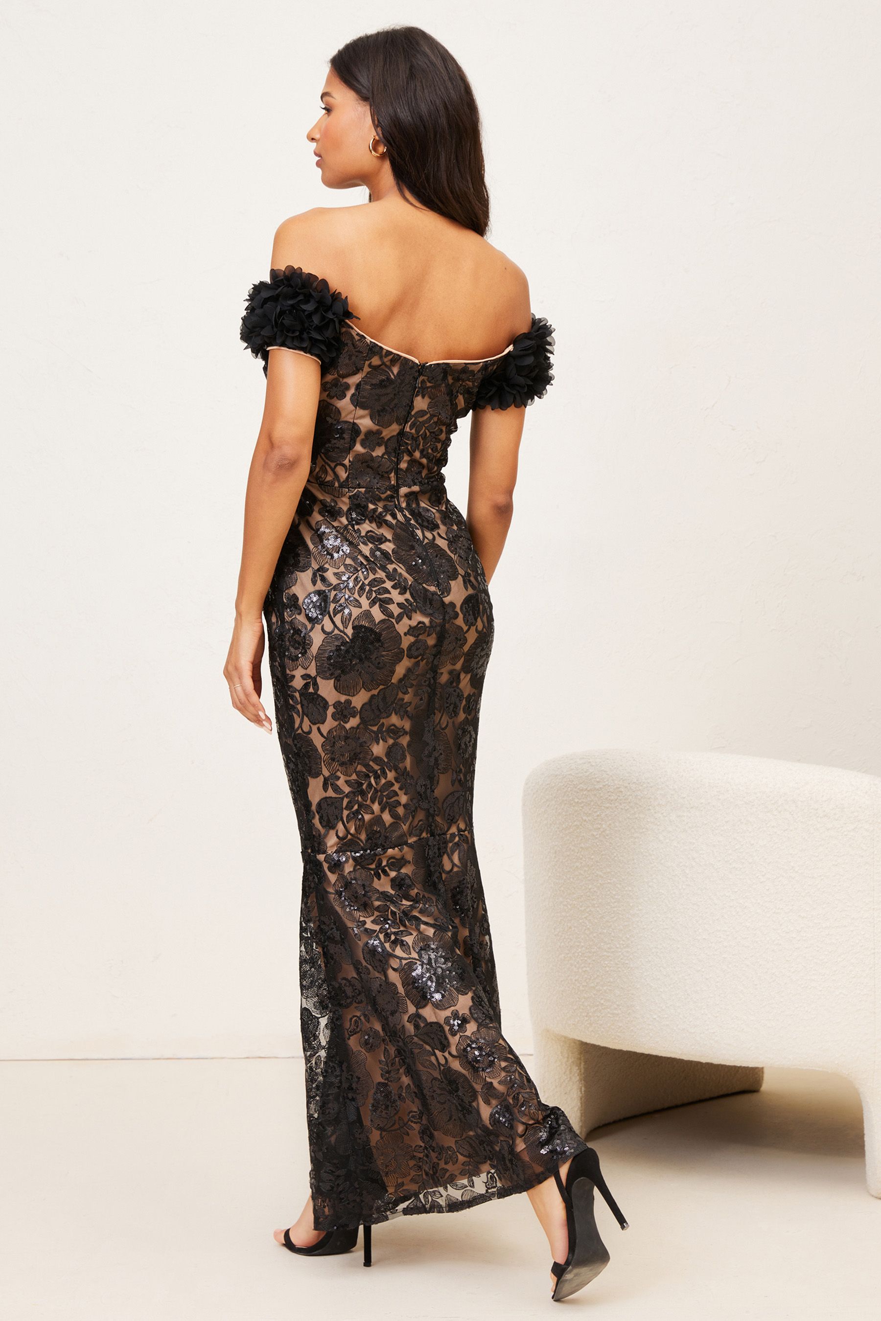 Lipsy black fishtail dress sales