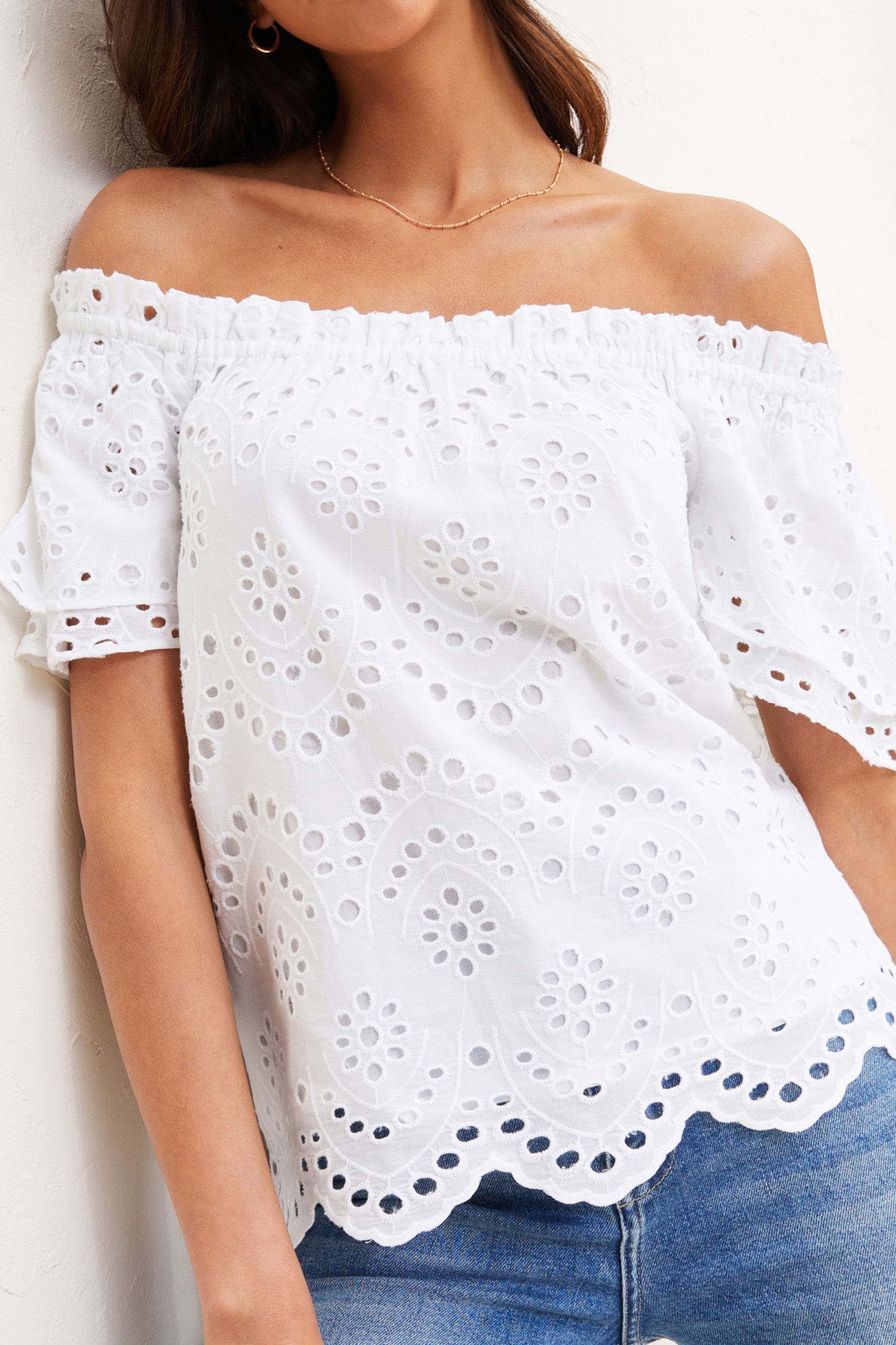 White bardot top next cheap