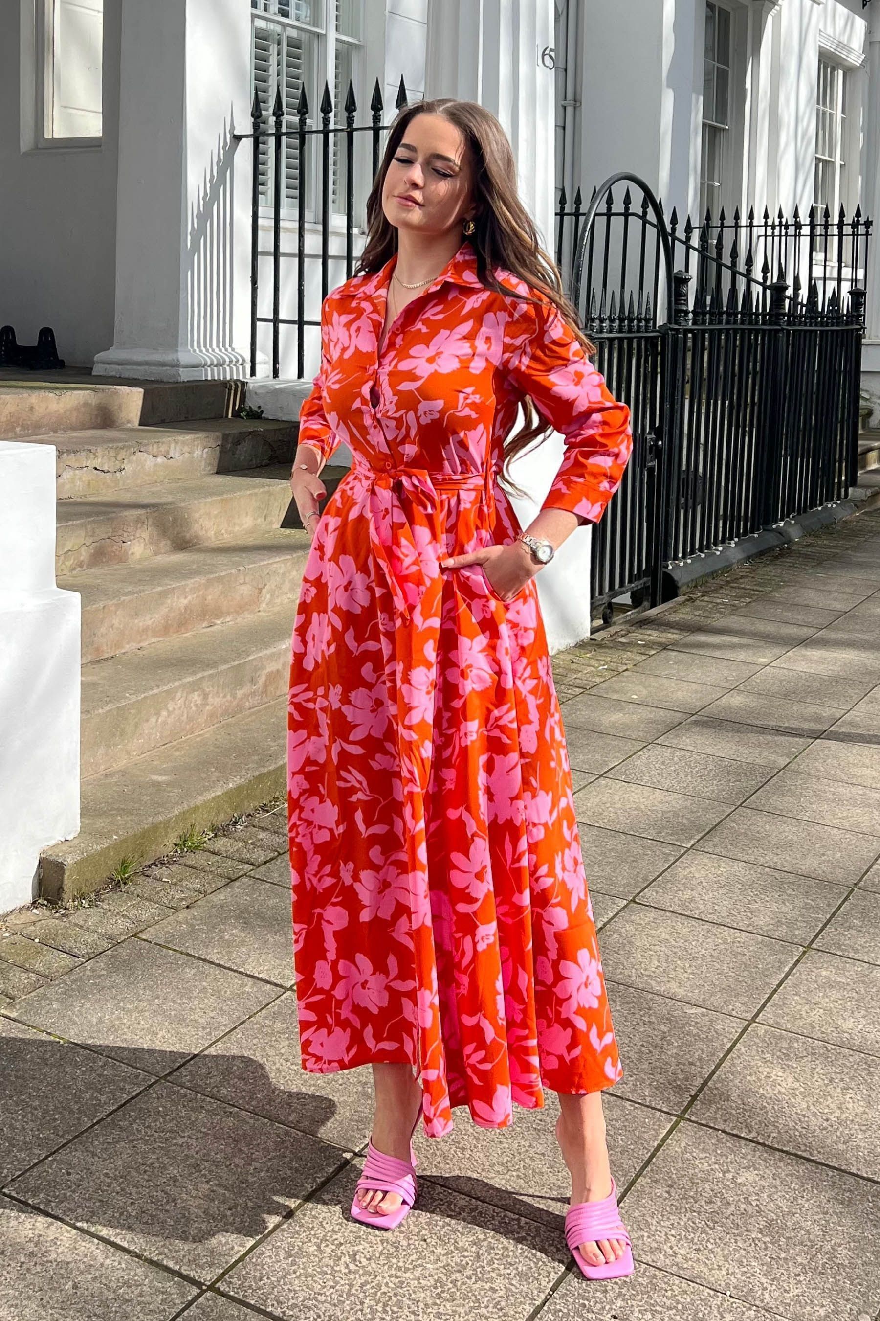 Long sleeve shirt midi dress new arrivals