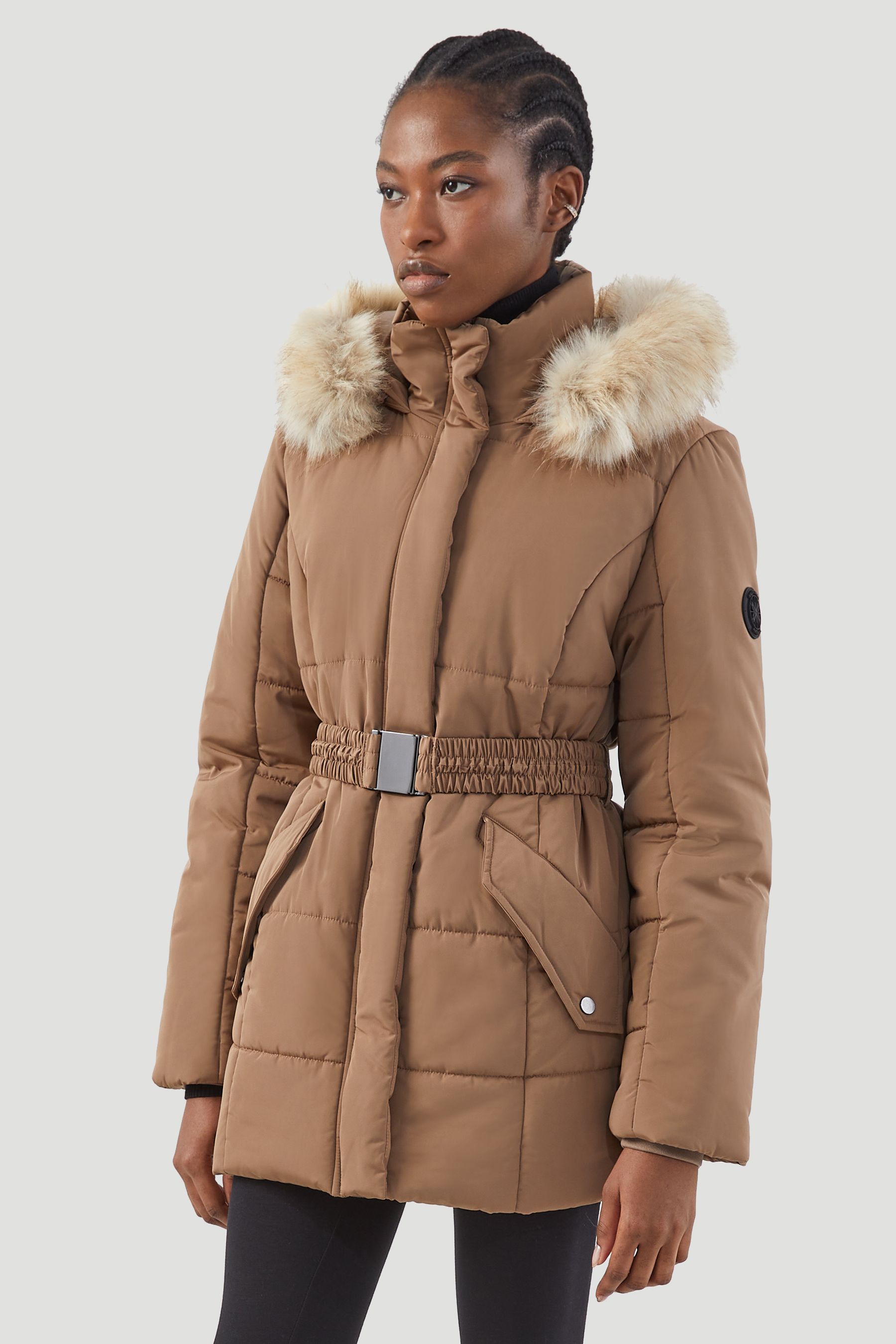 Buy Kaldtvaer Brown Roros Belted Puffer Jacket from Next Luxembourg