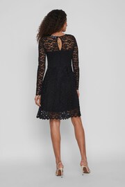 VILA Black Sleeveless Lace And Tulle Maxi Dress - Image 3 of 5