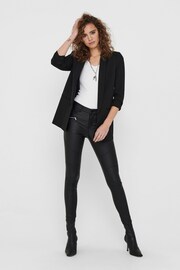 ONLY Black Ruched Sleeve Workwear Blazer - Image 3 of 5