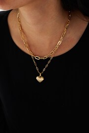 Jon Richard Gold Polished Layered Heart Necklace - Image 1 of 4