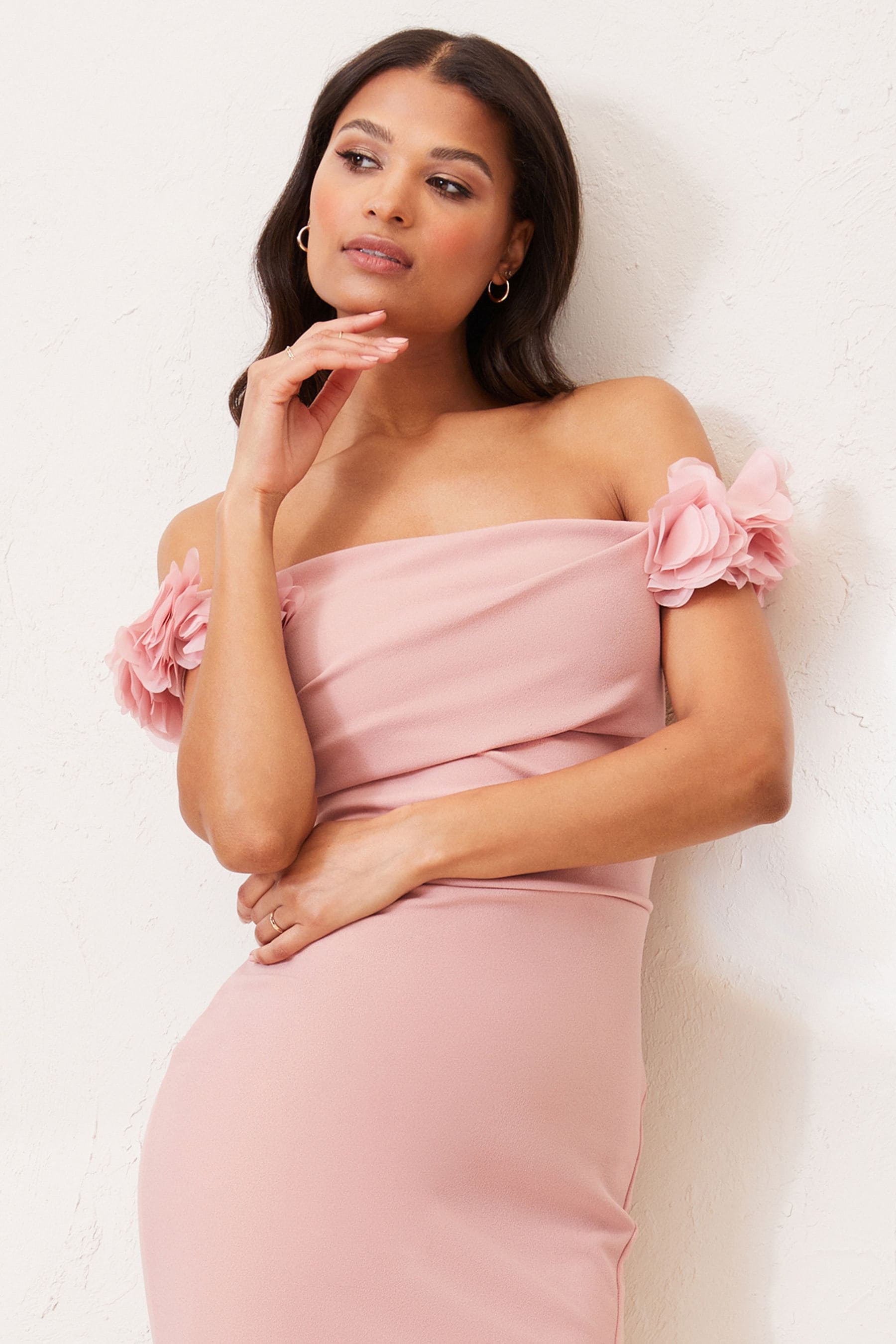 Lipsy floral bardot bodycon dress shop