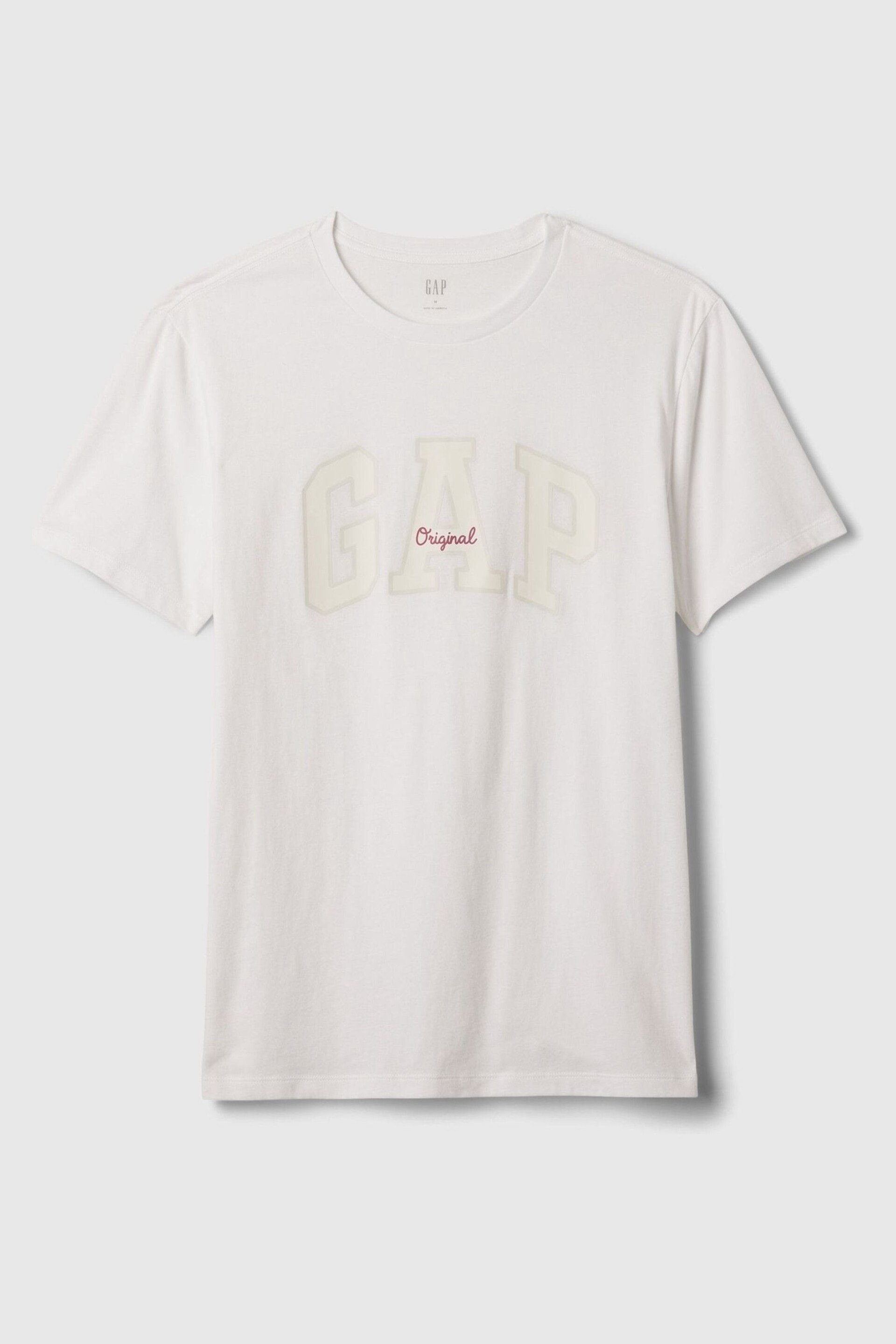 Gap White Logo Short Sleeve Crew Neck T Shirt - Image 8 of 8