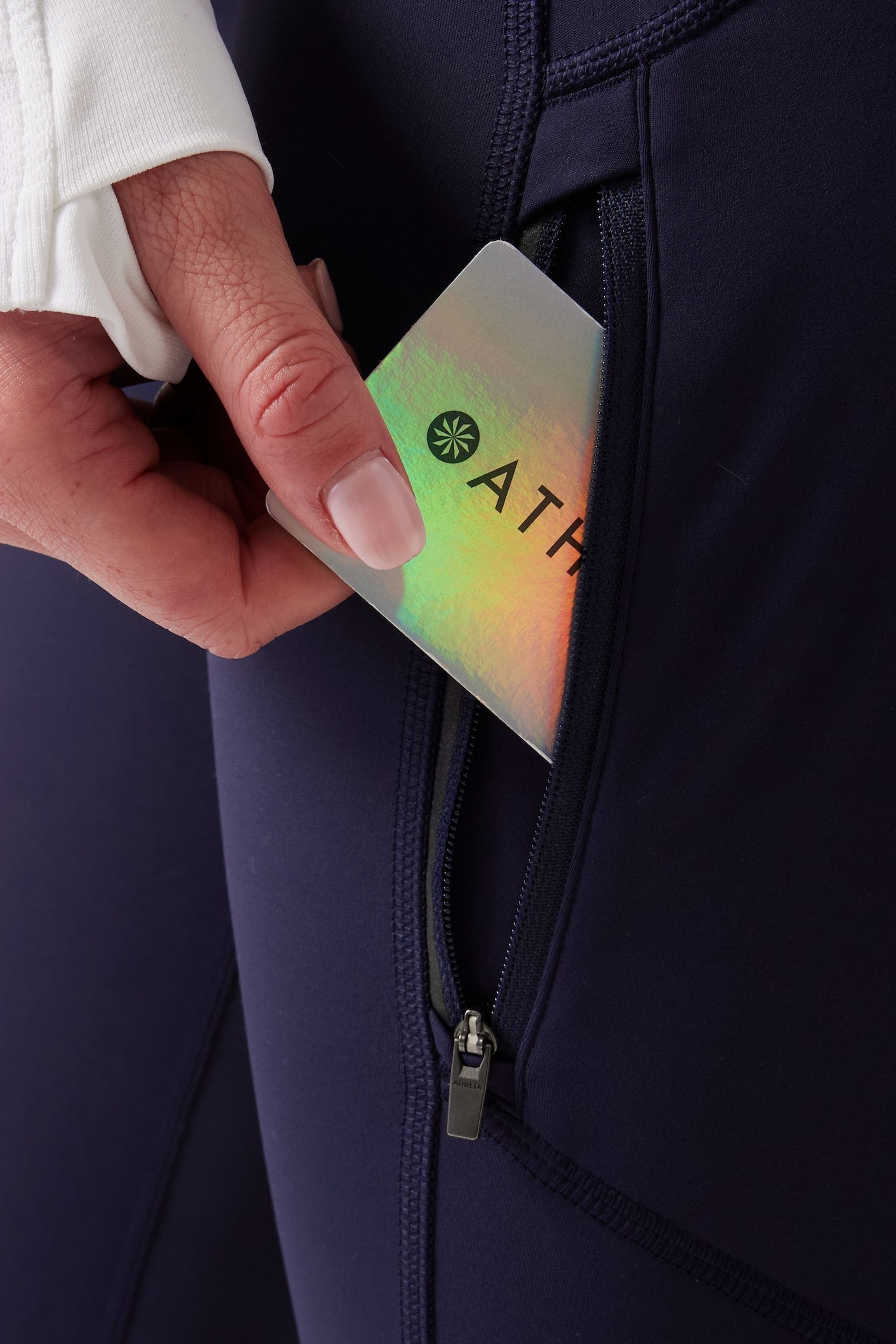 Buy Athleta Navy Blue Rainier High Waisted Pocket Leggings from Next Luxembourg