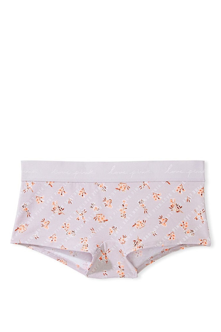 Victoria's Secret PINK Purple Logo Boyshort Knickers - Image 1 of 1