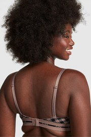 Victoria's Secret PINK Iced Coffee Brown Tartan Non Wired Lightly Lined Smooth T-Shirt Bra - Image 2 of 3