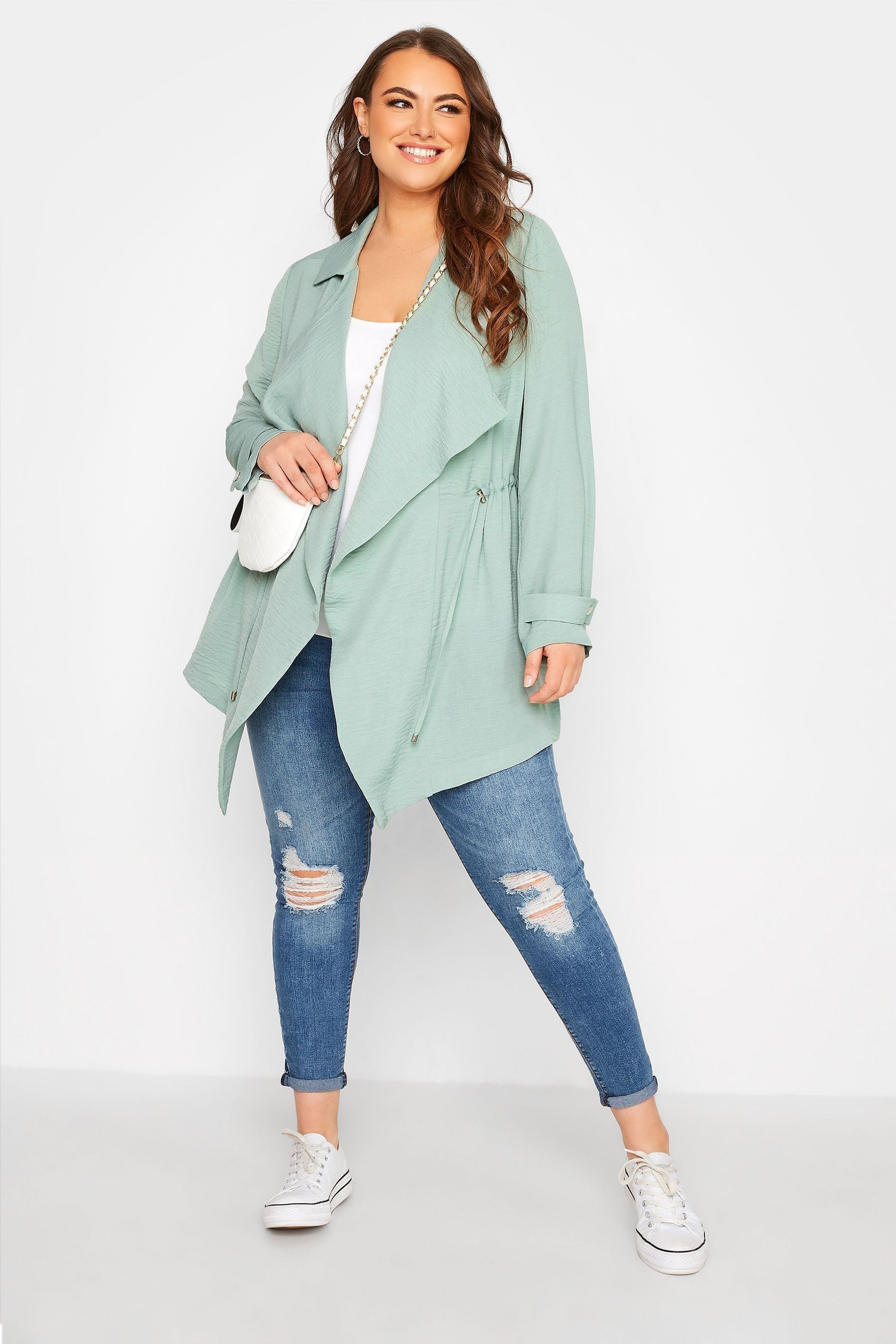 Buy Yours Curve Green Waterfall Twill Jacket from Next Ireland