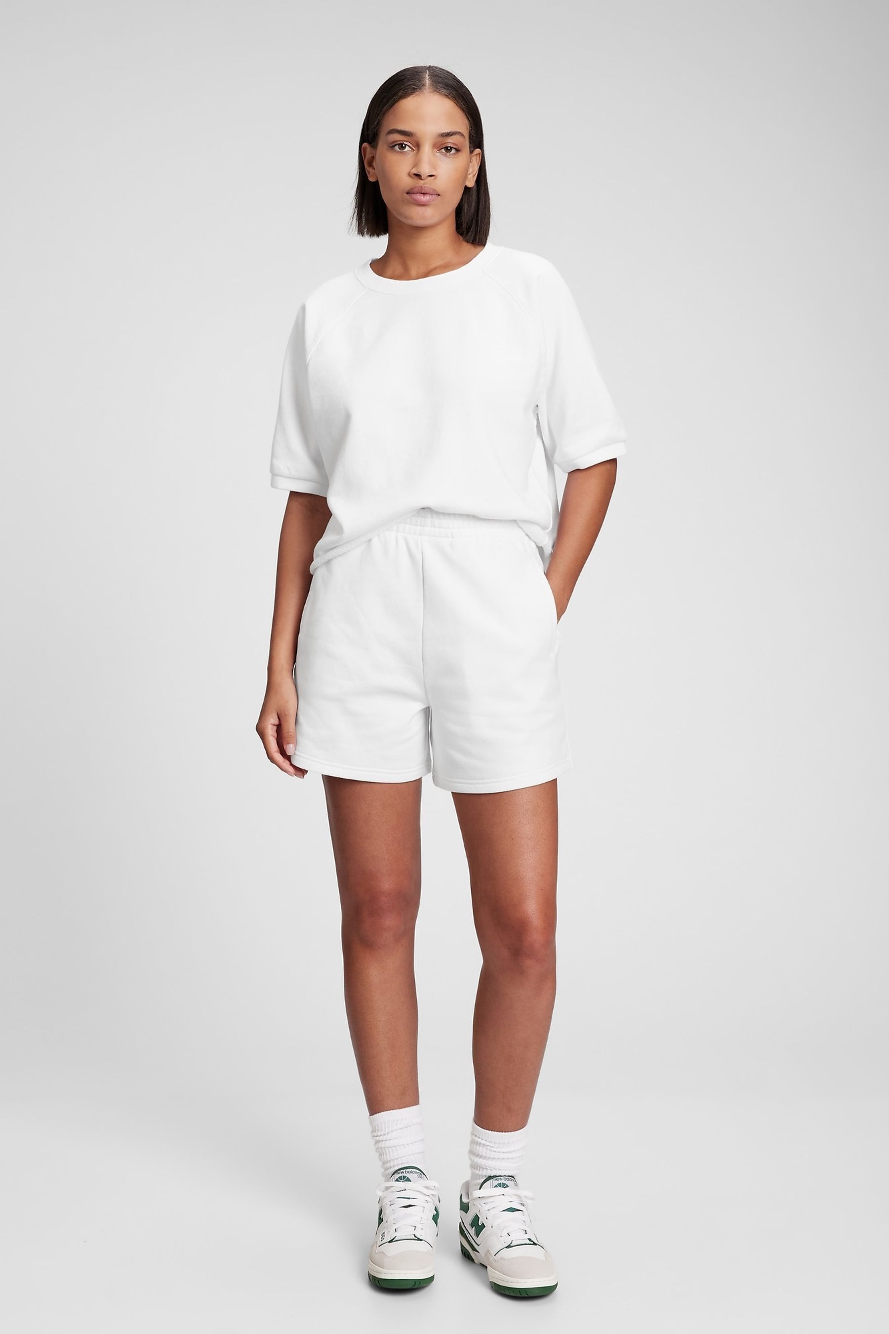 Buy Gap White Vintage Soft High Rise Pull On Sweat Shorts from Next Luxembourg