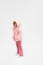 Gap Pink Water Resistant Sherpa Lined Recycled Puffer Jacket (12mths-5yrs) - Image 2 of 6
