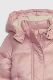 Gap Pink Water Resistant Sherpa Lined Recycled Puffer Jacket (12mths-5yrs) - Image 6 of 6