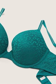 Victoria's Secret PINK Deep Lake Blue Shine Lace Push Up T-Shirt Bra - Image 6 of 6