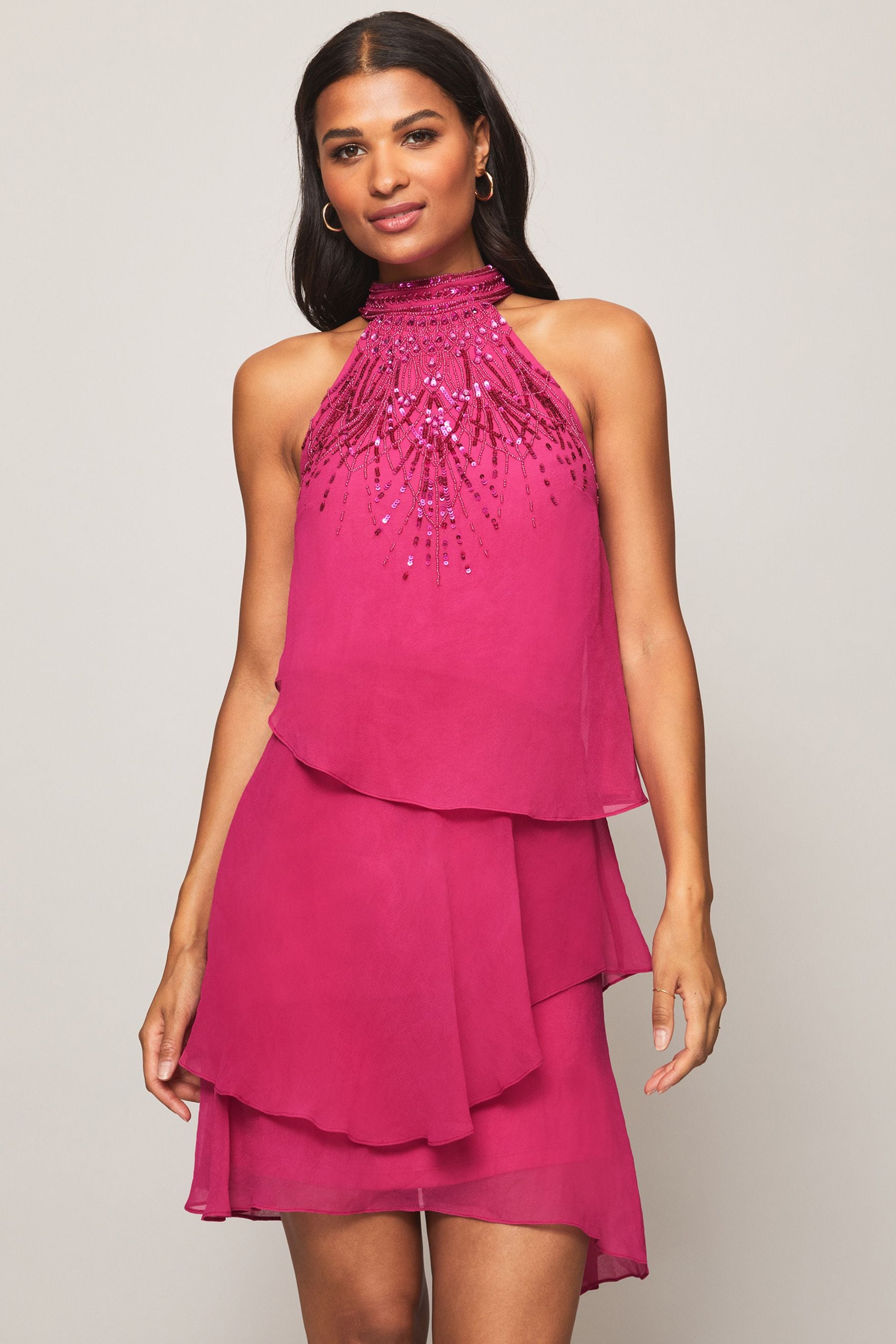 Halter swing dress cheap