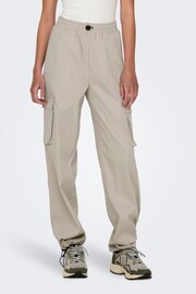 ONLY Cream Cargo Trouser - Image 1 of 5