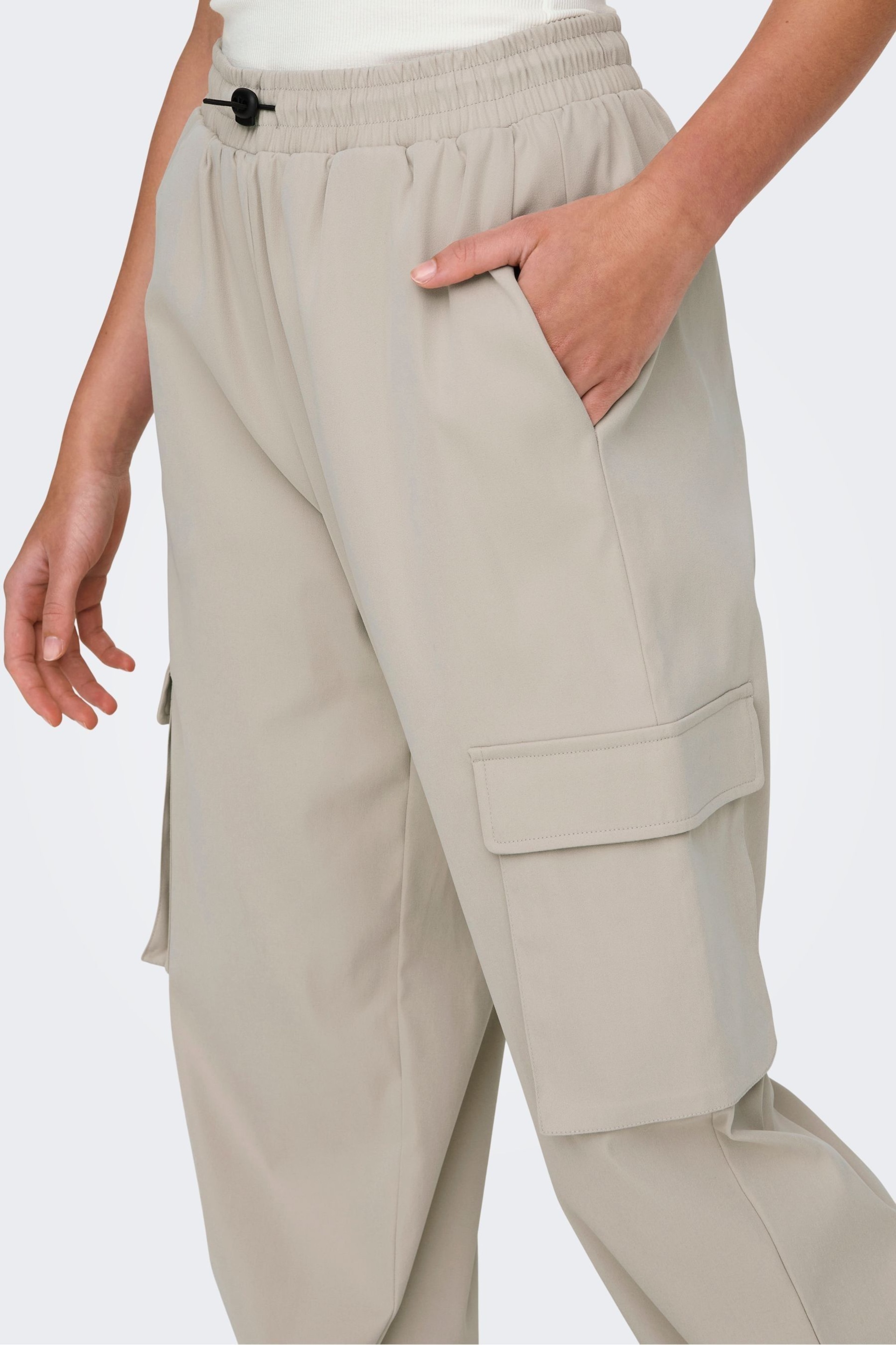 ONLY Cream Cargo Trouser - Image 3 of 5