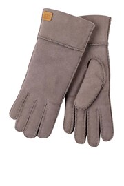 Just Sheepskin Grey Ladies Charlotte Sheepskin Gloves - Image 2 of 4