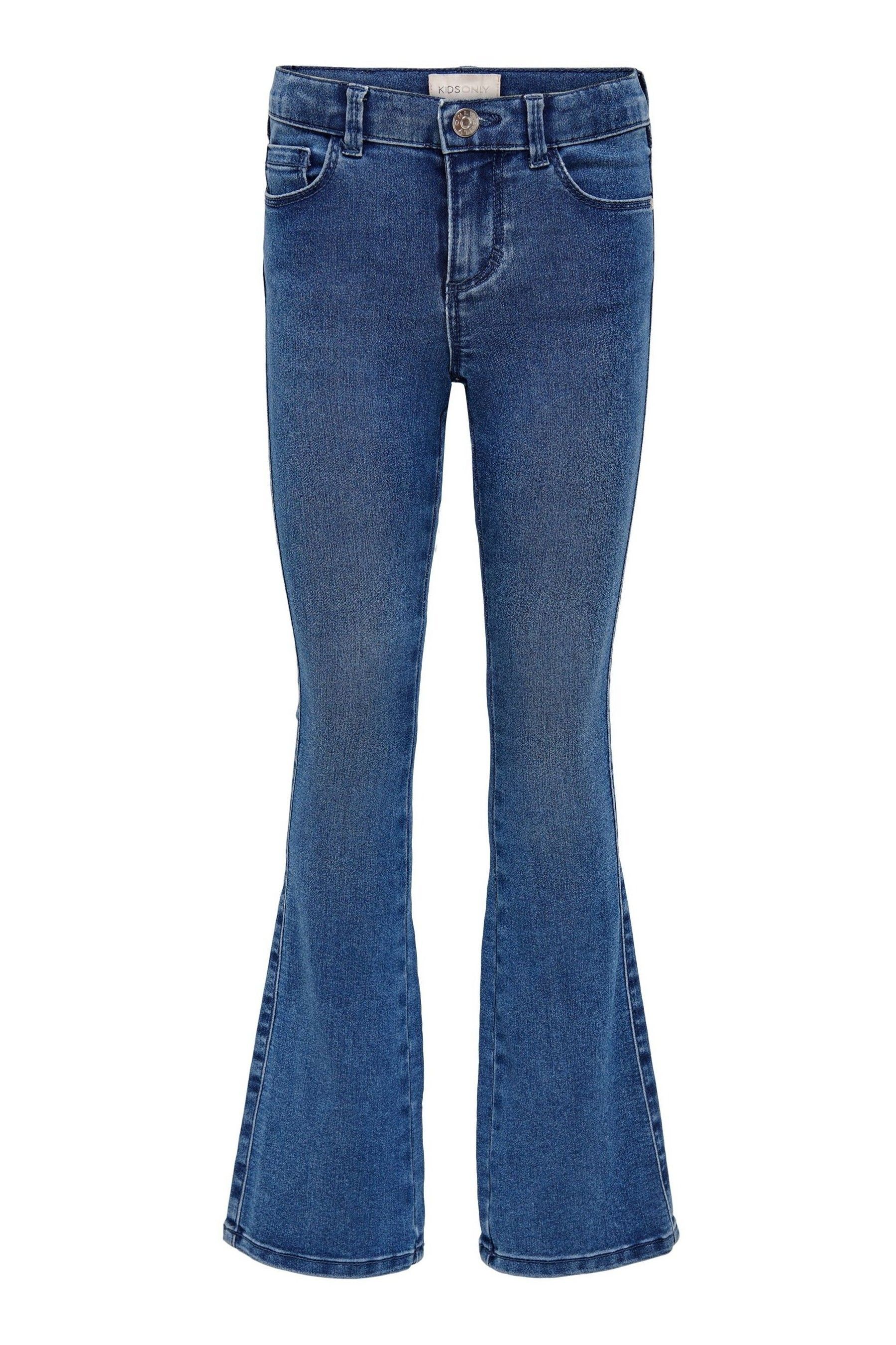 Buy ONLY KIDS Blue Flare Leg Jeans With Adjustable Waist from Next Ireland