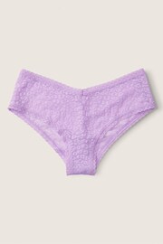 Victoria's Secret PINK Petal Purple Lace Logo Cheeky Knickers - Image 1 of 2