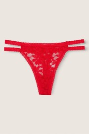 Victoria's Secret PINK Red Pepper Strappy Lace Thong Knickers - Image 1 of 2