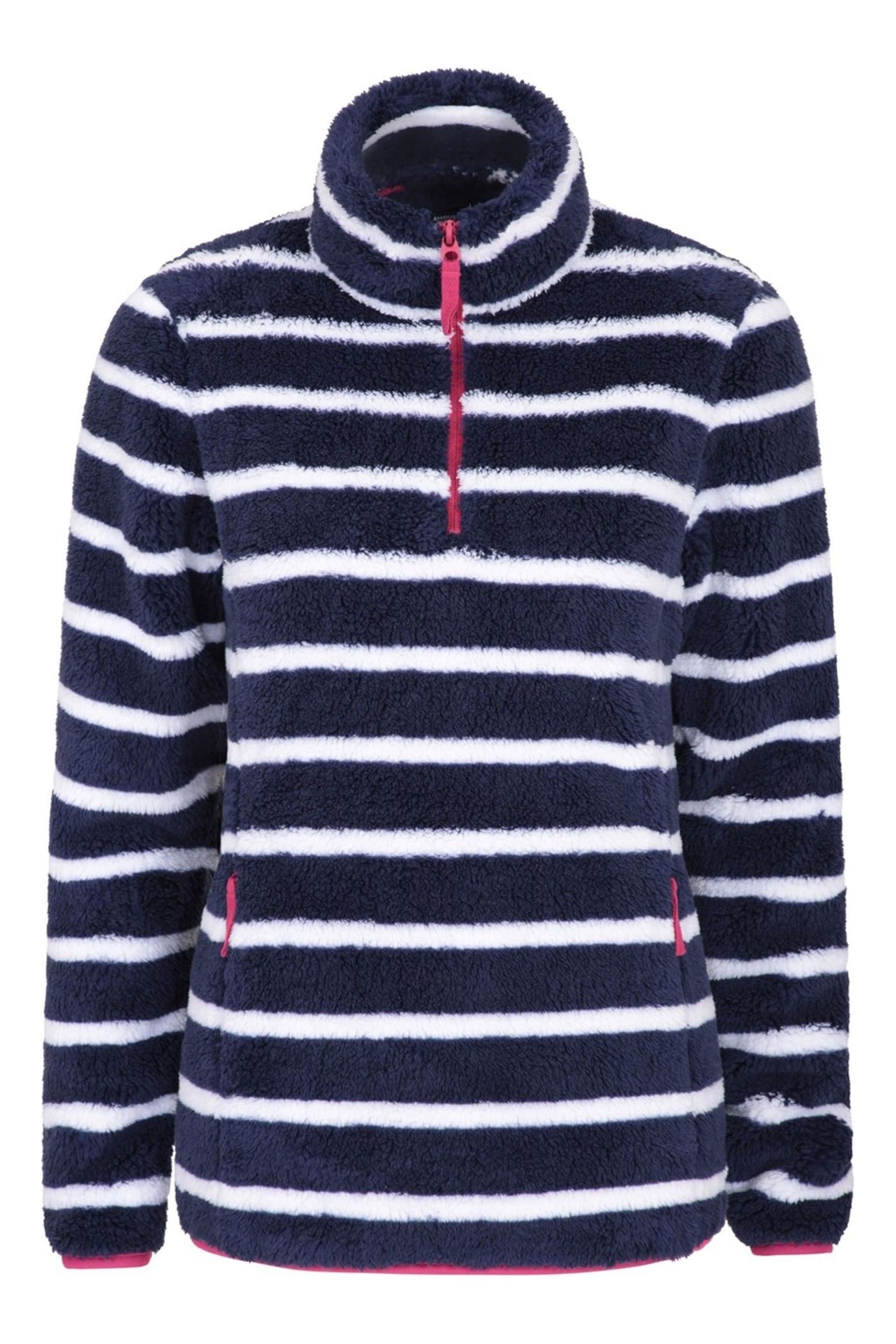 Mountain Warehouse Blue Nessy Stripe Womens Fleece - Image 1 of 6