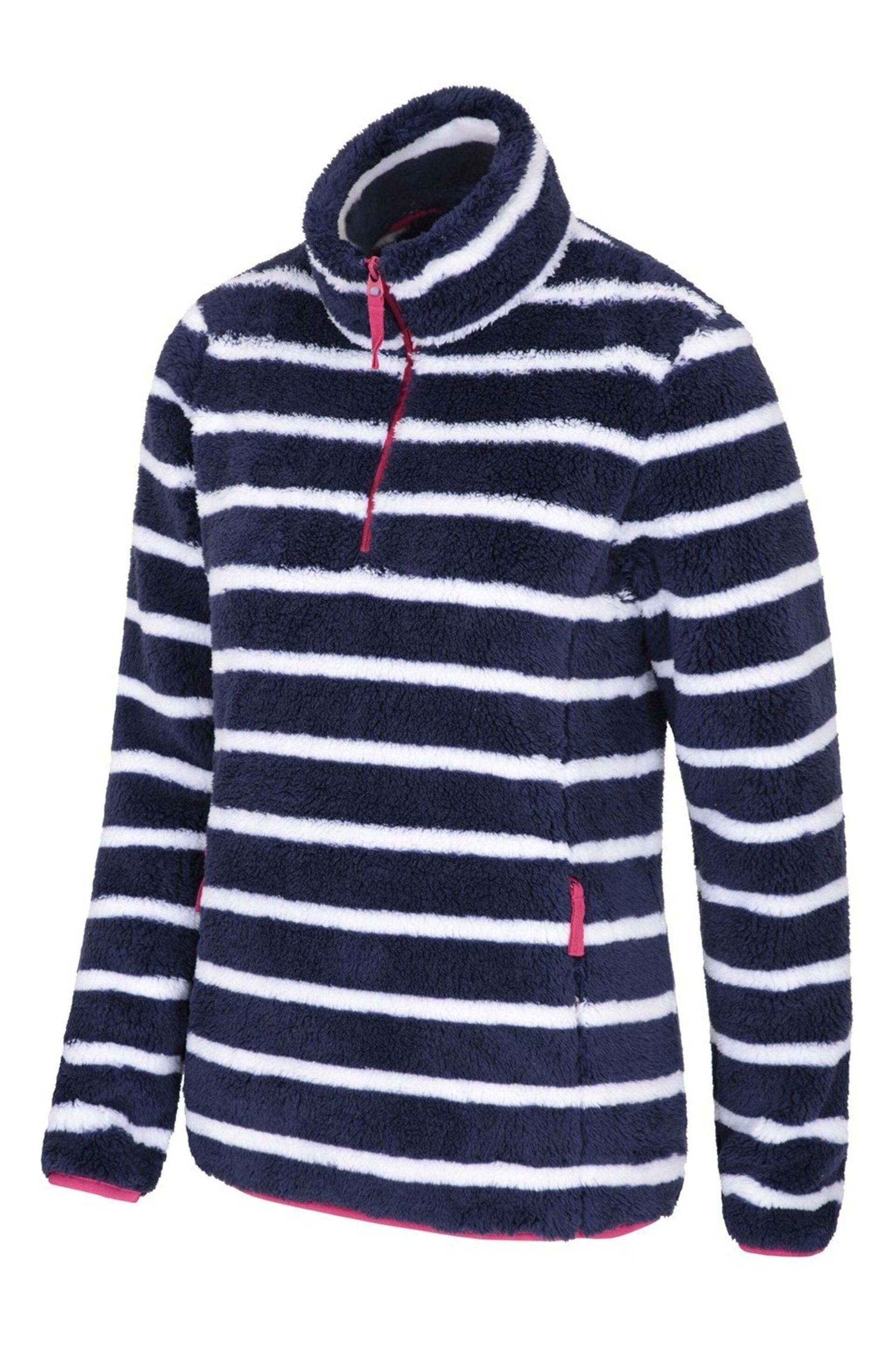 Mountain Warehouse Blue Nessy Stripe Womens Fleece - Image 3 of 6