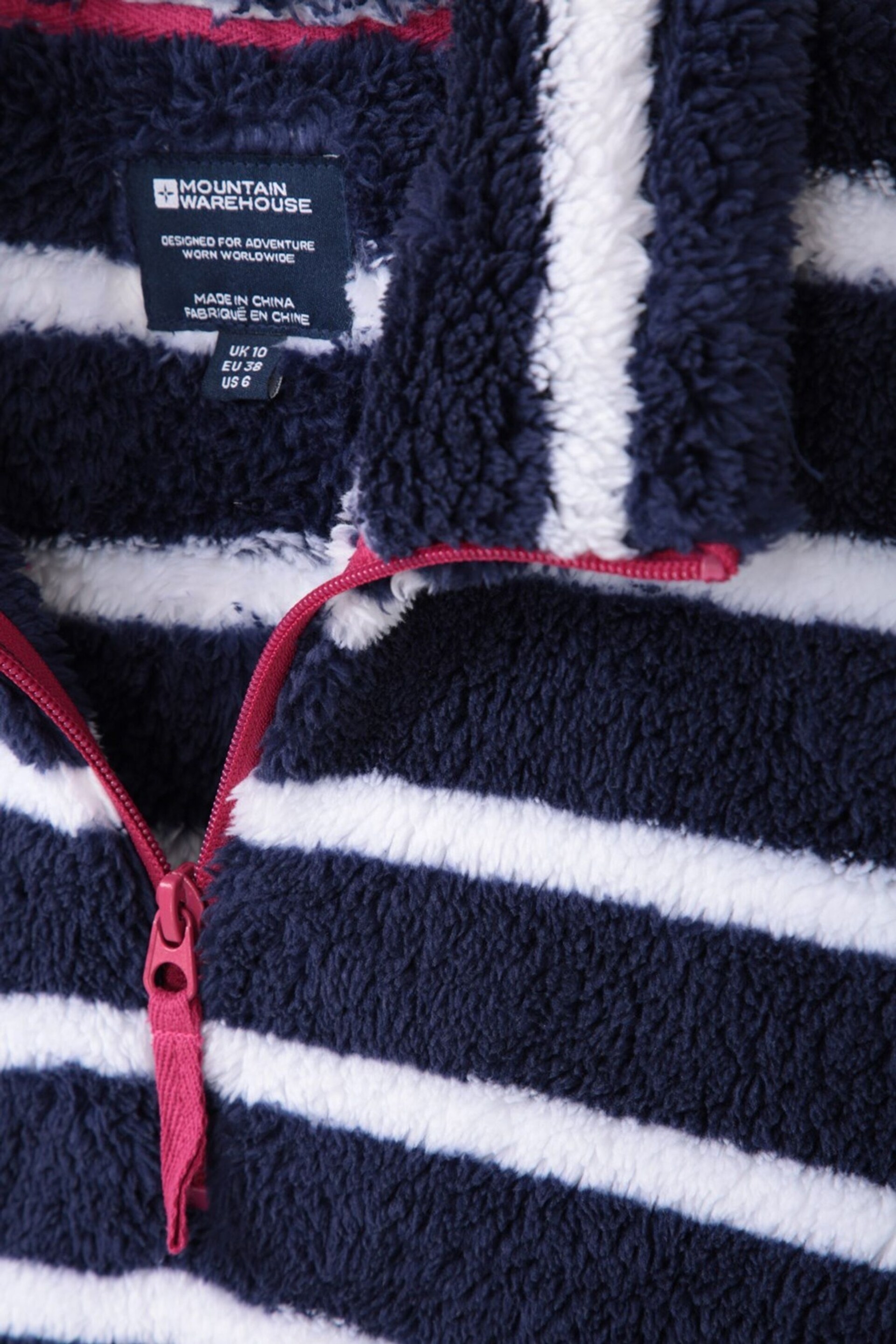 Mountain Warehouse Blue Nessy Stripe Womens Fleece - Image 6 of 6
