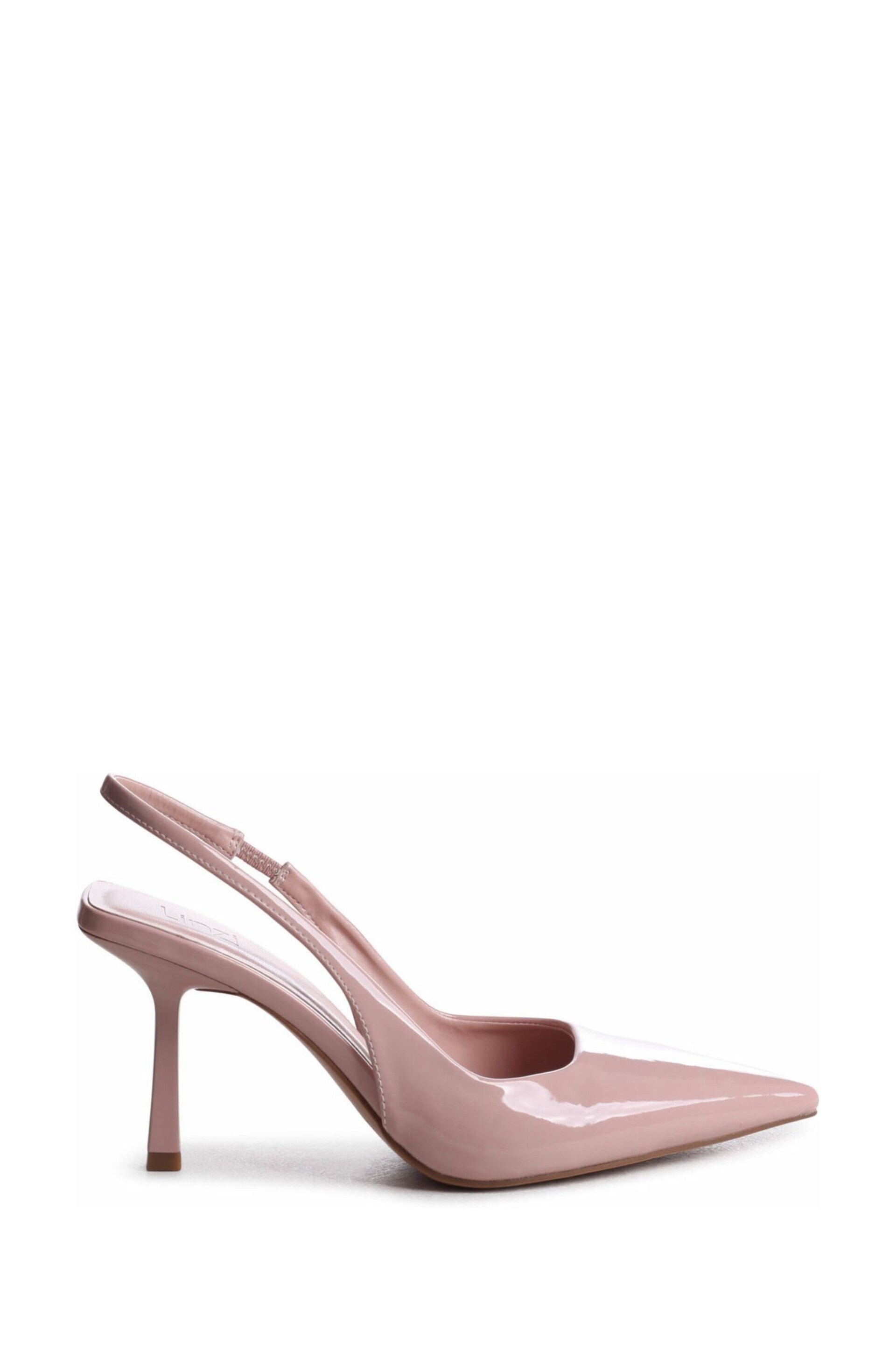 Linzi Nude Fling Sling Back Court Style Heel Sandals - Image 2 of 4