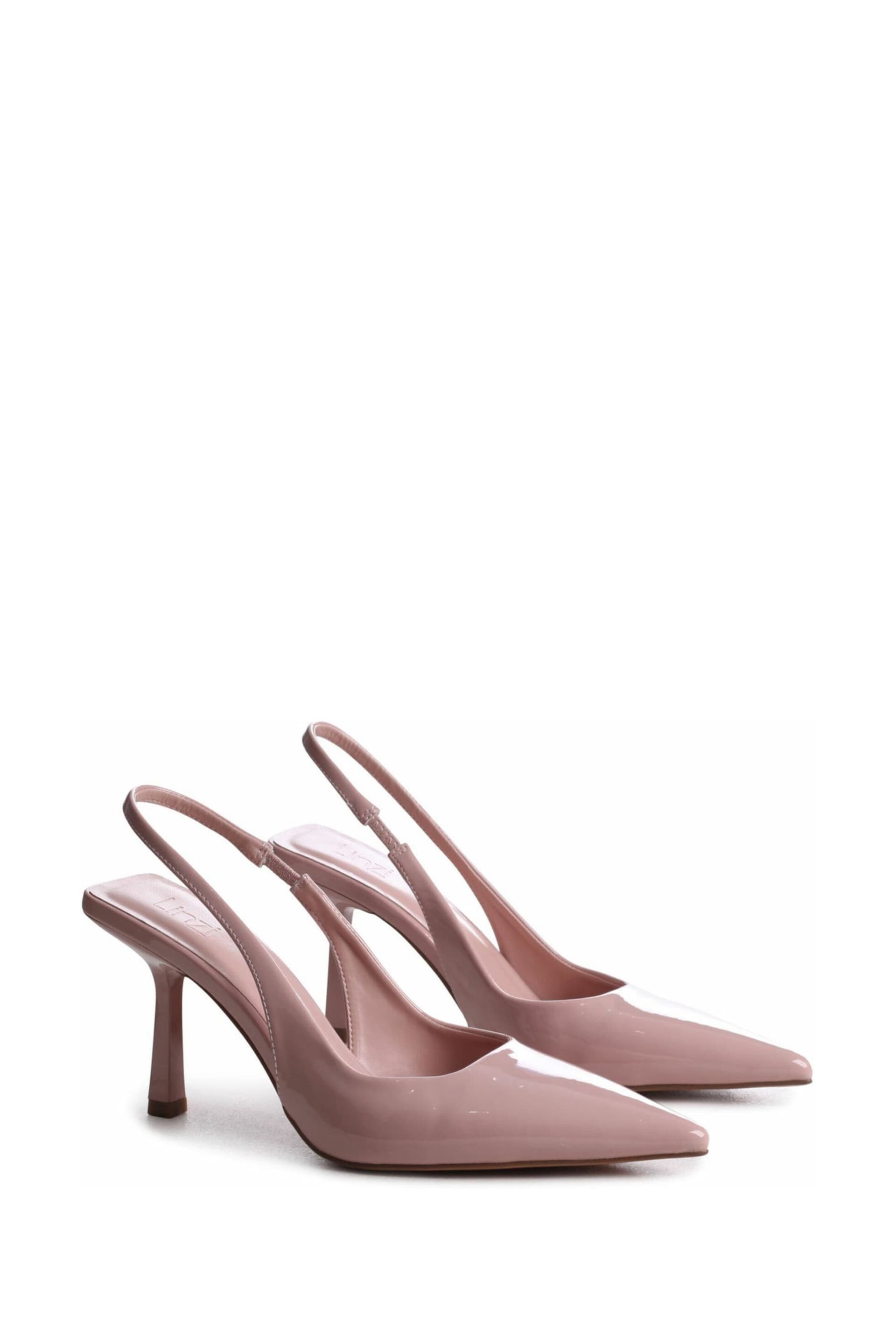 Linzi Nude Fling Sling Back Court Style Heel Sandals - Image 3 of 4