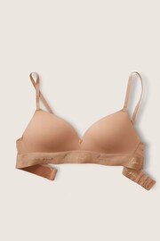 Victoria's Secret PINK Mocha Latte Nude Non Wired Push Up Smooth T-Shirt Bra - Image 3 of 5