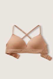 Victoria's Secret PINK Mocha Latte Nude Non Wired Push Up Smooth T-Shirt Bra - Image 4 of 5