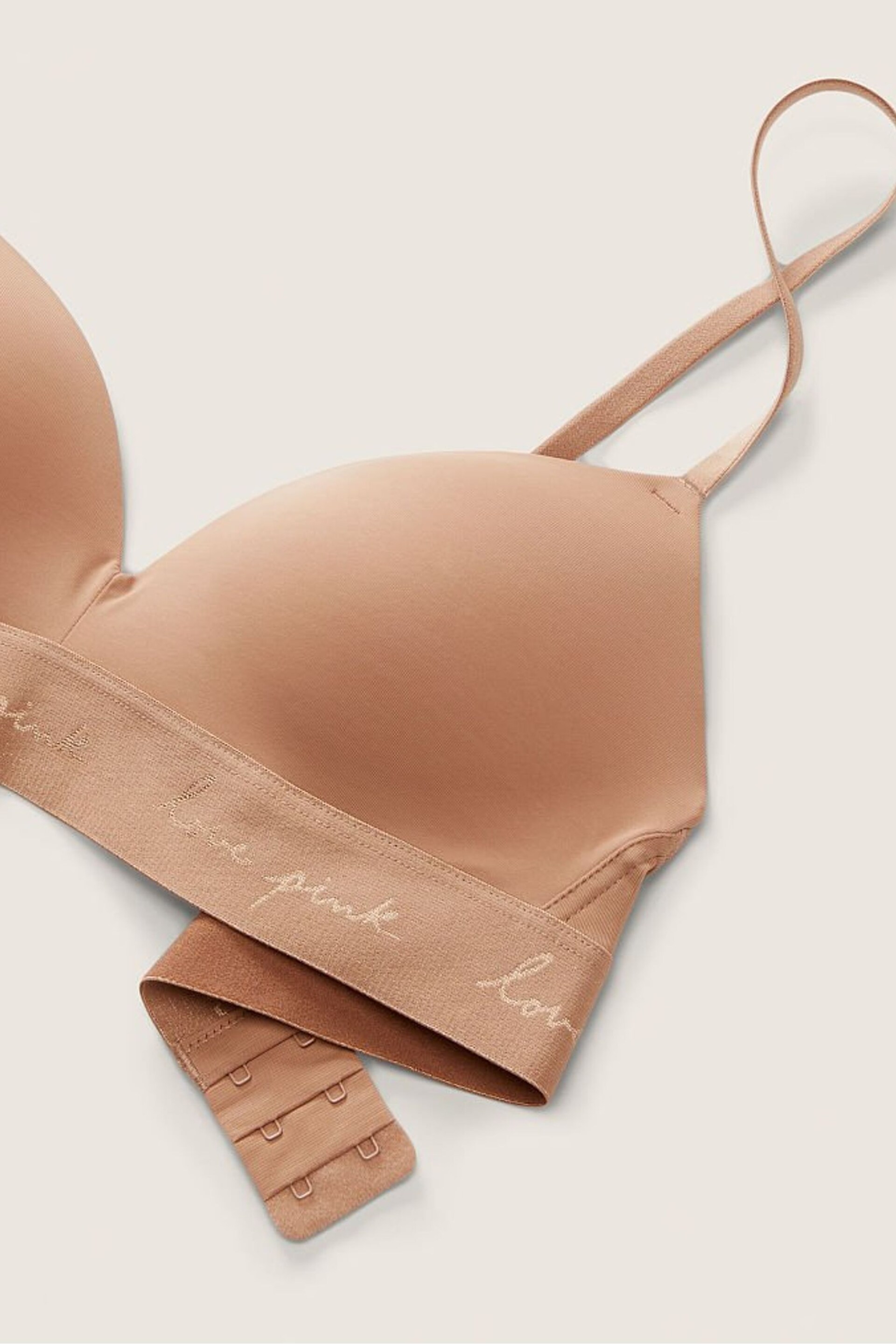 Victoria's Secret PINK Mocha Latte Nude Non Wired Push Up Smooth T-Shirt Bra - Image 5 of 5