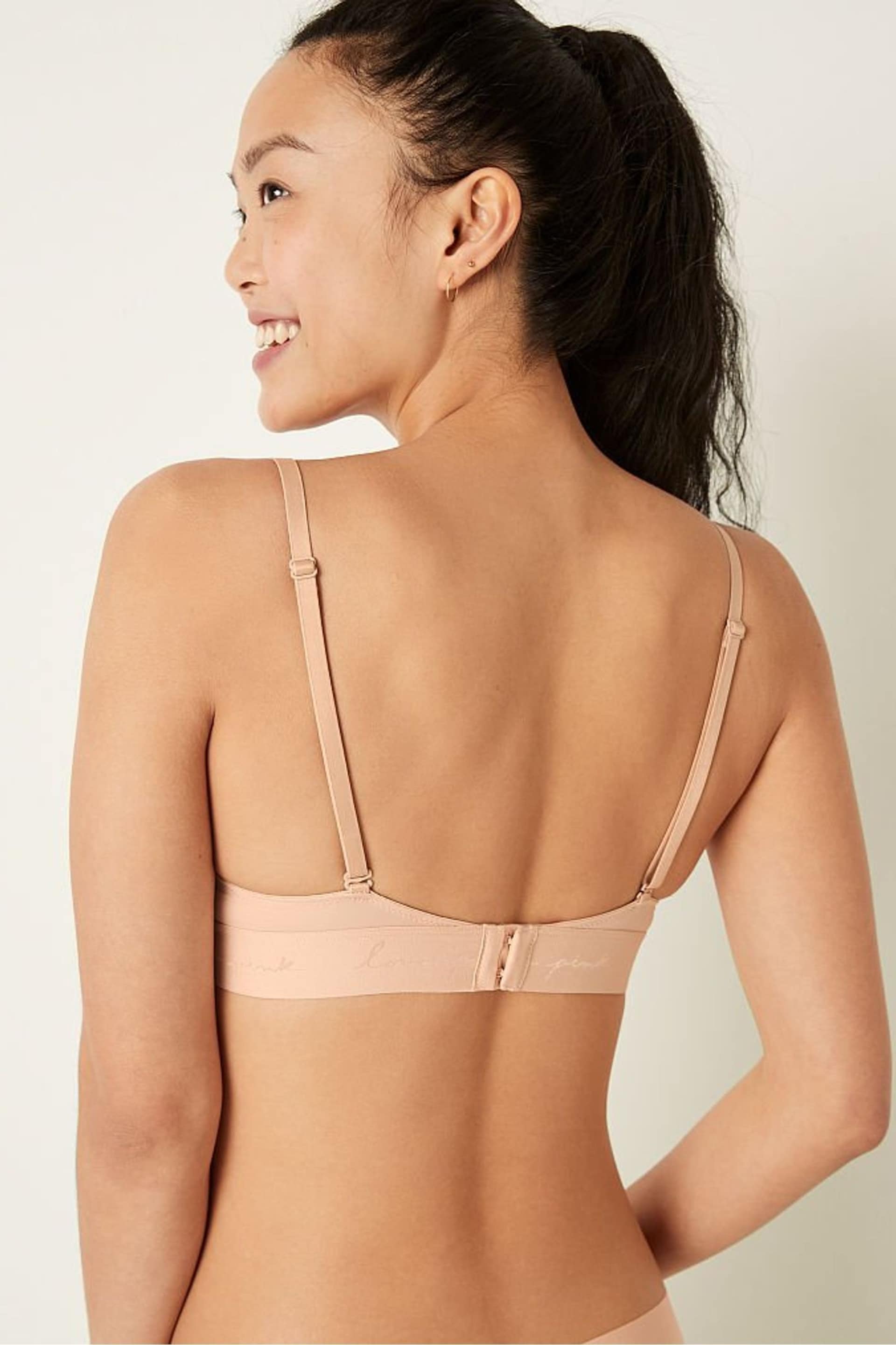 Victoria's Secret PINK Champagne Nude Non Wired Push Up Smooth T-Shirt Bra - Image 2 of 5