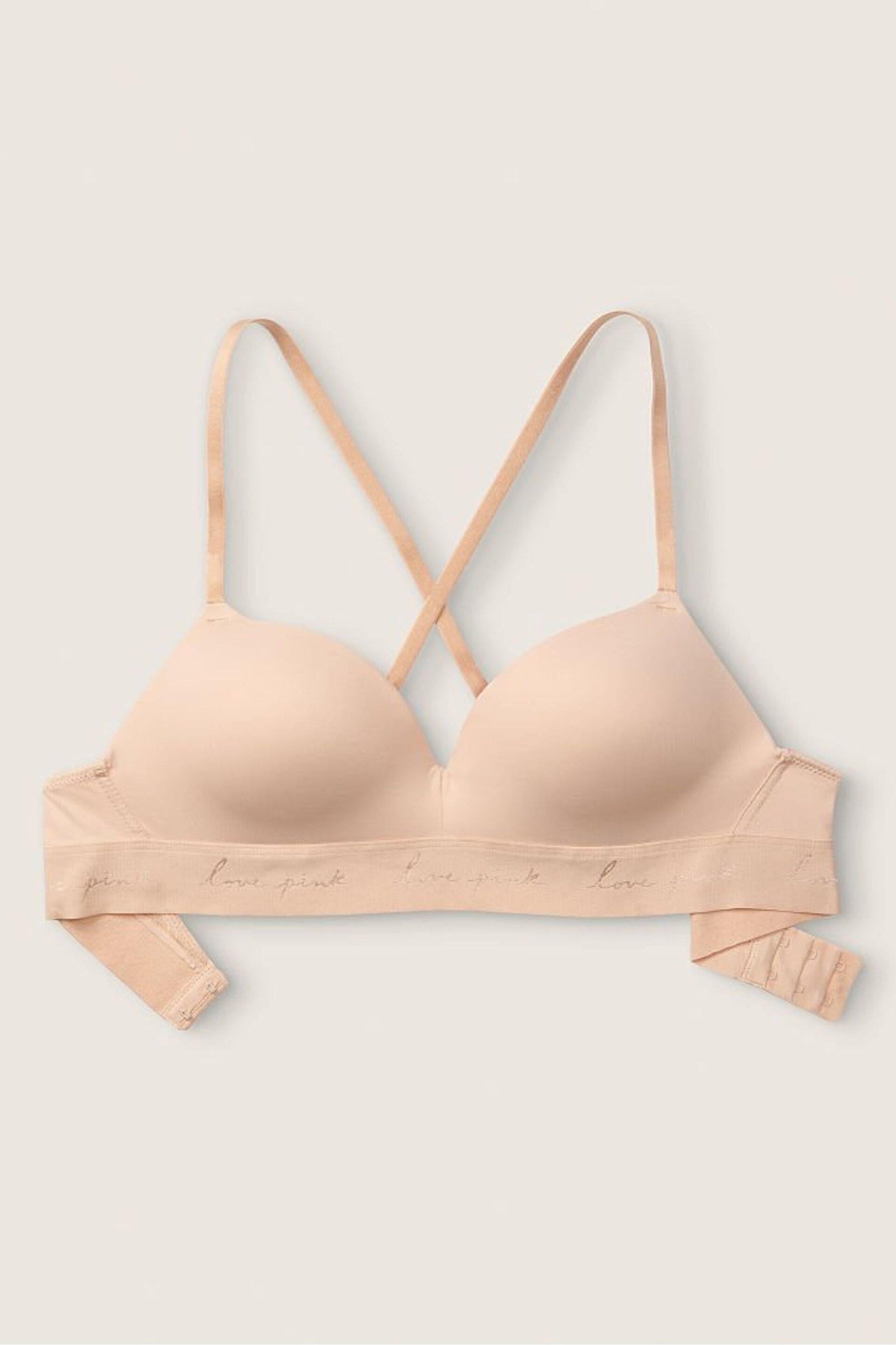 Victoria's Secret PINK Champagne Nude Non Wired Push Up Smooth T-Shirt Bra - Image 5 of 5