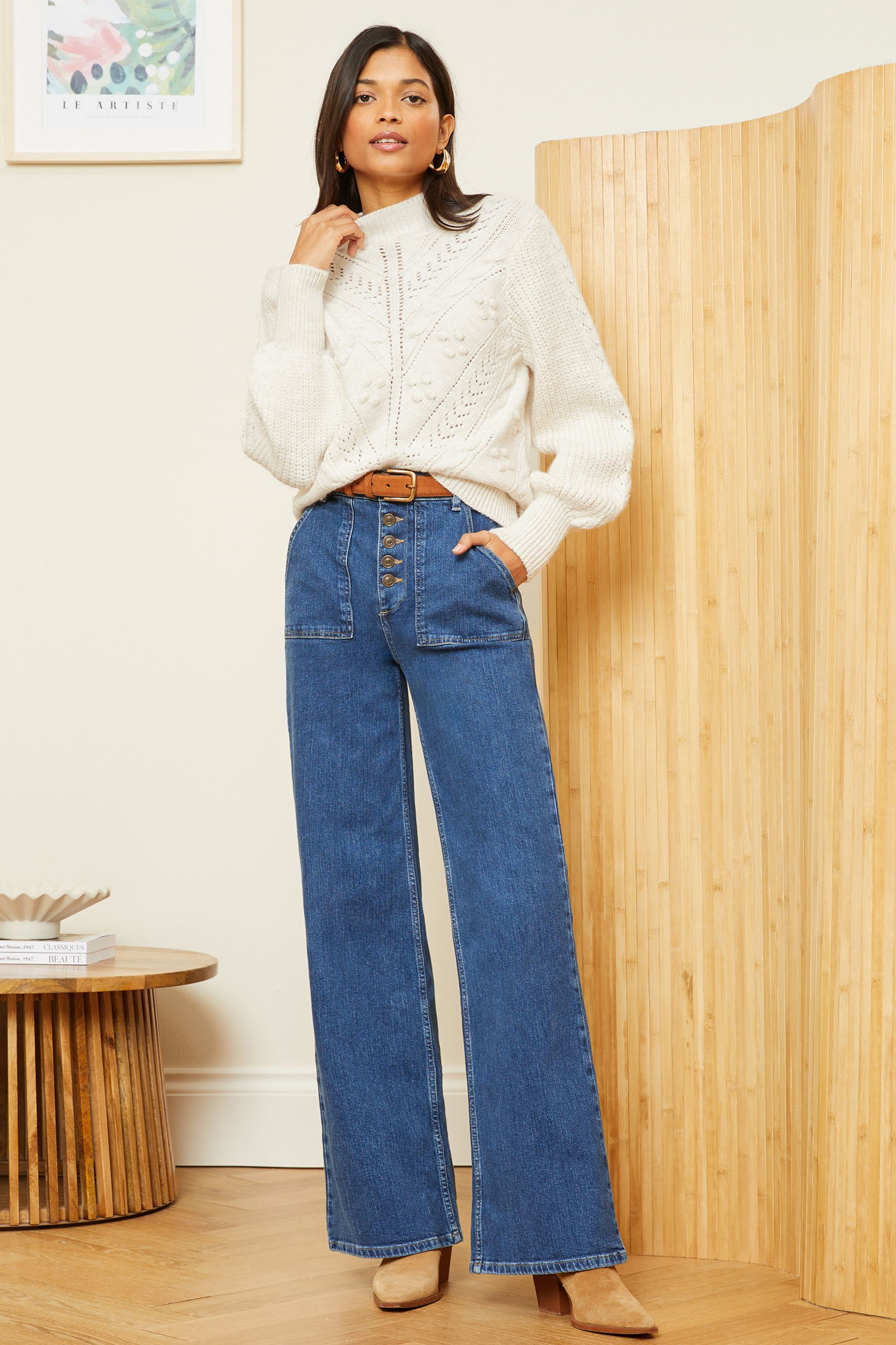 White pom pom jumper on sale