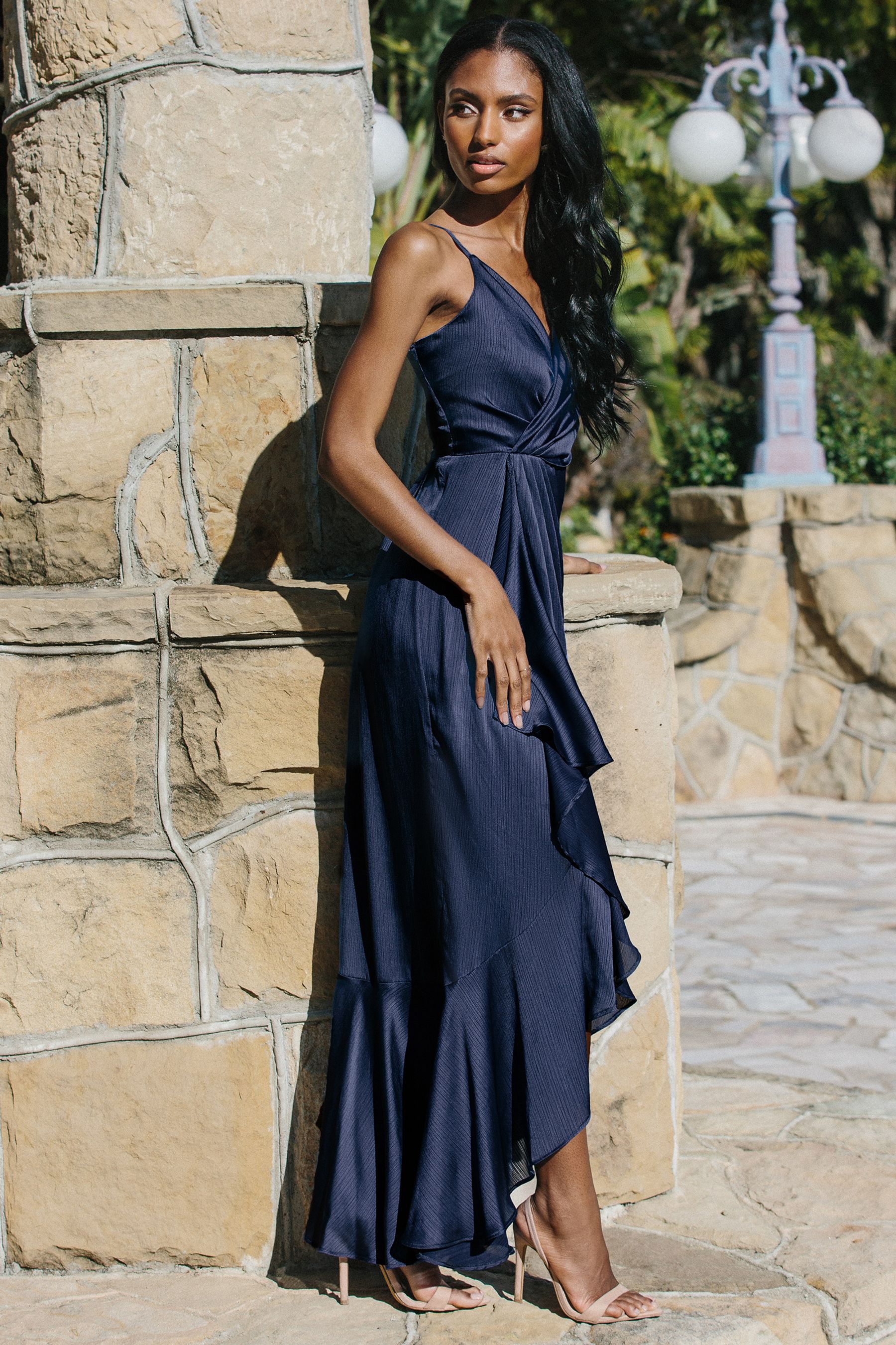 Lipsy ruffle wrap midi dress shop
