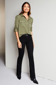 Lipsy Khaki Green TENCEL™ Pocket Shirt - Image 3 of 4