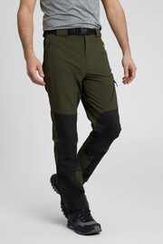 Mountain Warehouse Green Forest Mens Water-Resistant Trekking Trousers - Image 1 of 6
