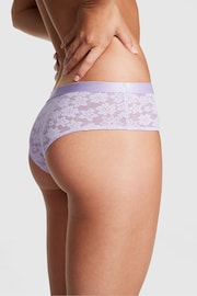 Victoria's Secret PINK Pastel Lilac Purple Tossed Floral Lace Cheekster Knickers - Image 2 of 3