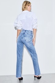 Lipsy Mid Blue High Waist Straight Leg Jeans - Image 2 of 3