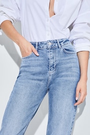 Lipsy Mid Blue High Waist Straight Leg Jeans - Image 3 of 3