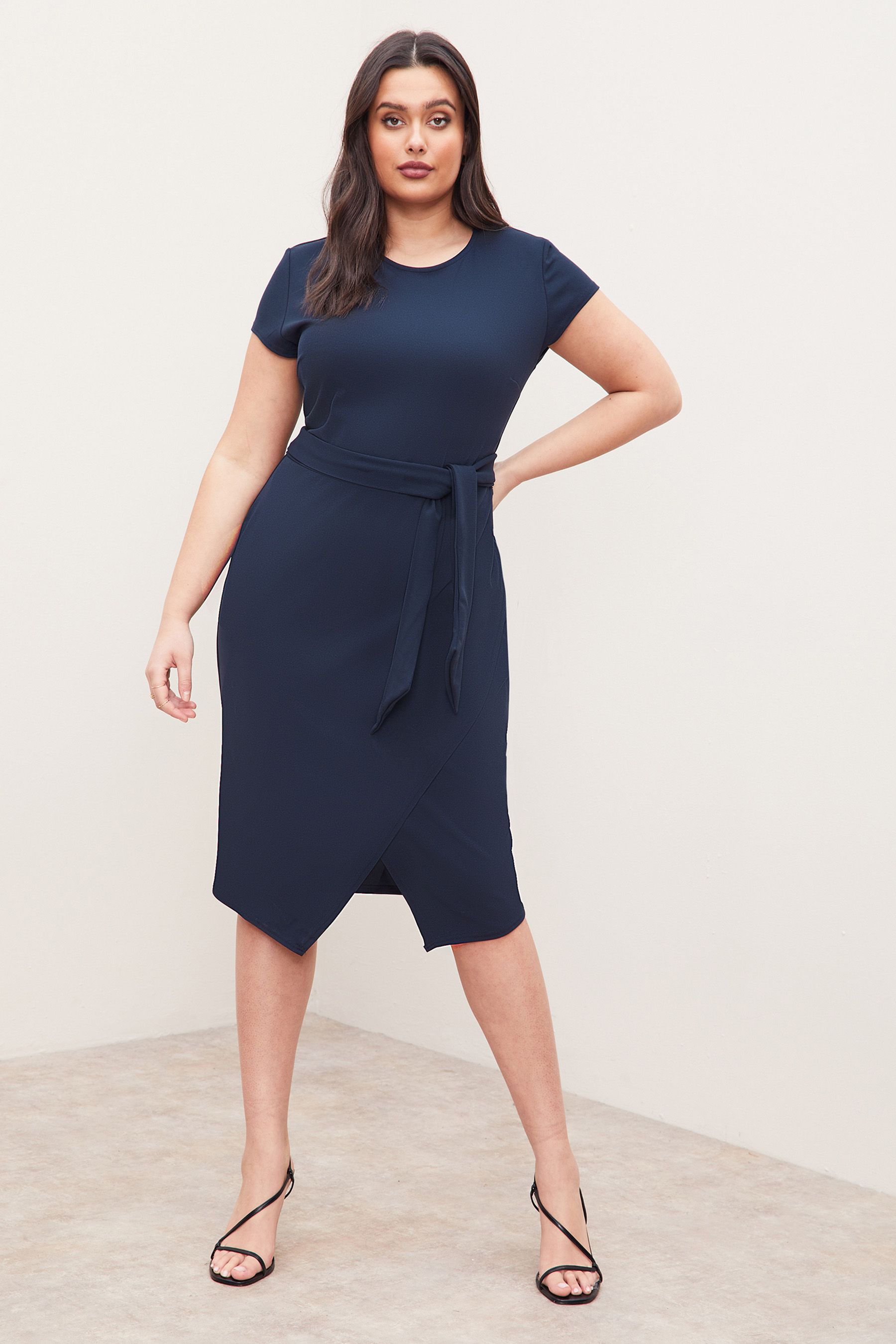 Tie waist bodycon dress best sale