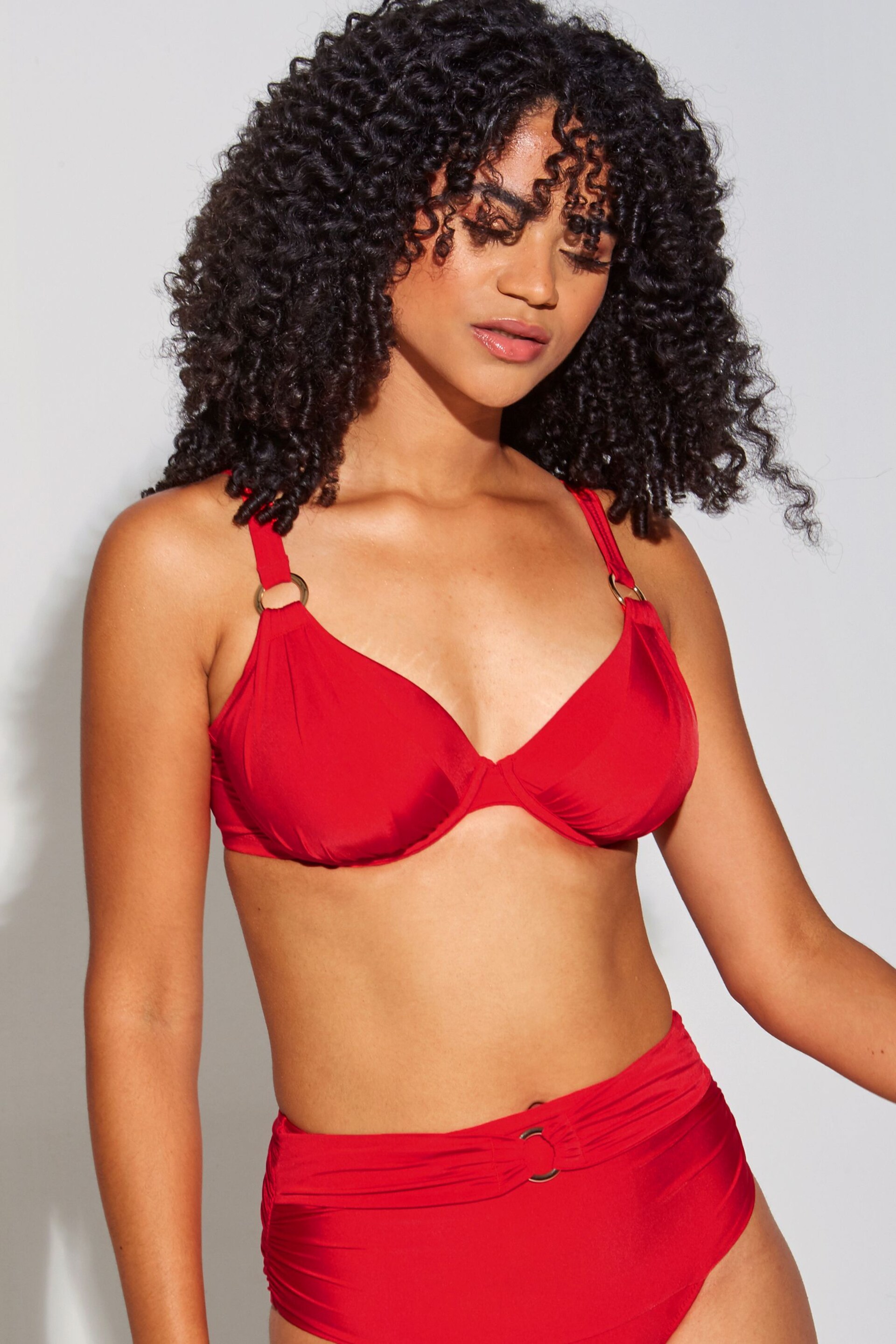 Pour Moi Red Non Padded Samoa Underwired Bikini Top - Image 1 of 5