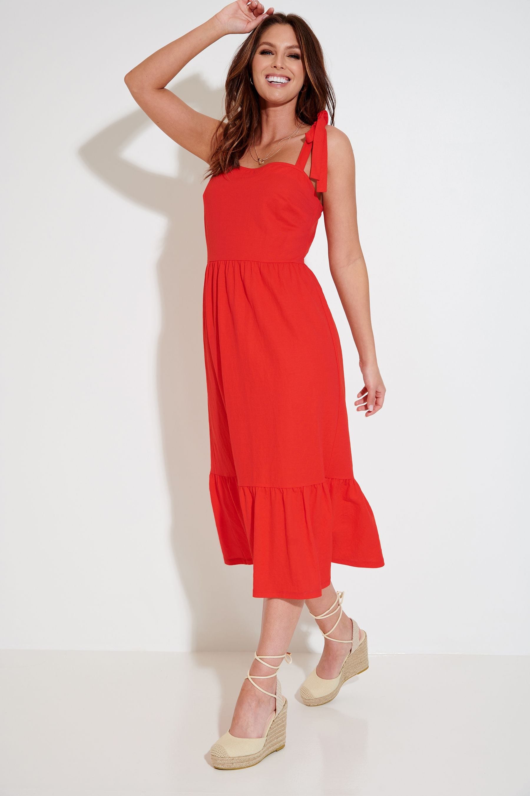 Next red midi dress hot sale