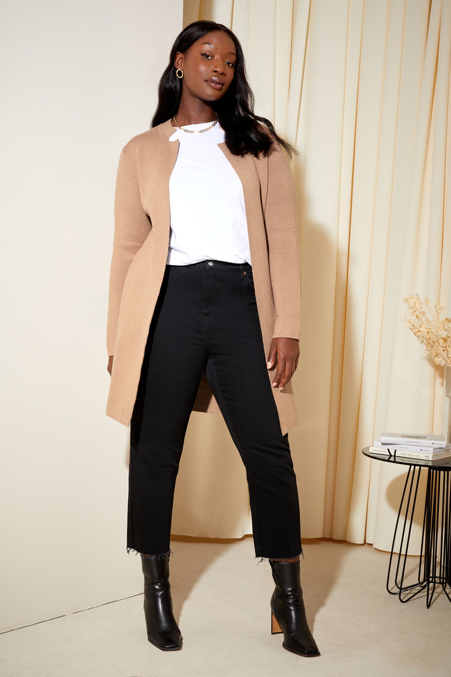 Buy Friends Like These Camel Longline Mock Collar Coatigan from the Next UK online shop